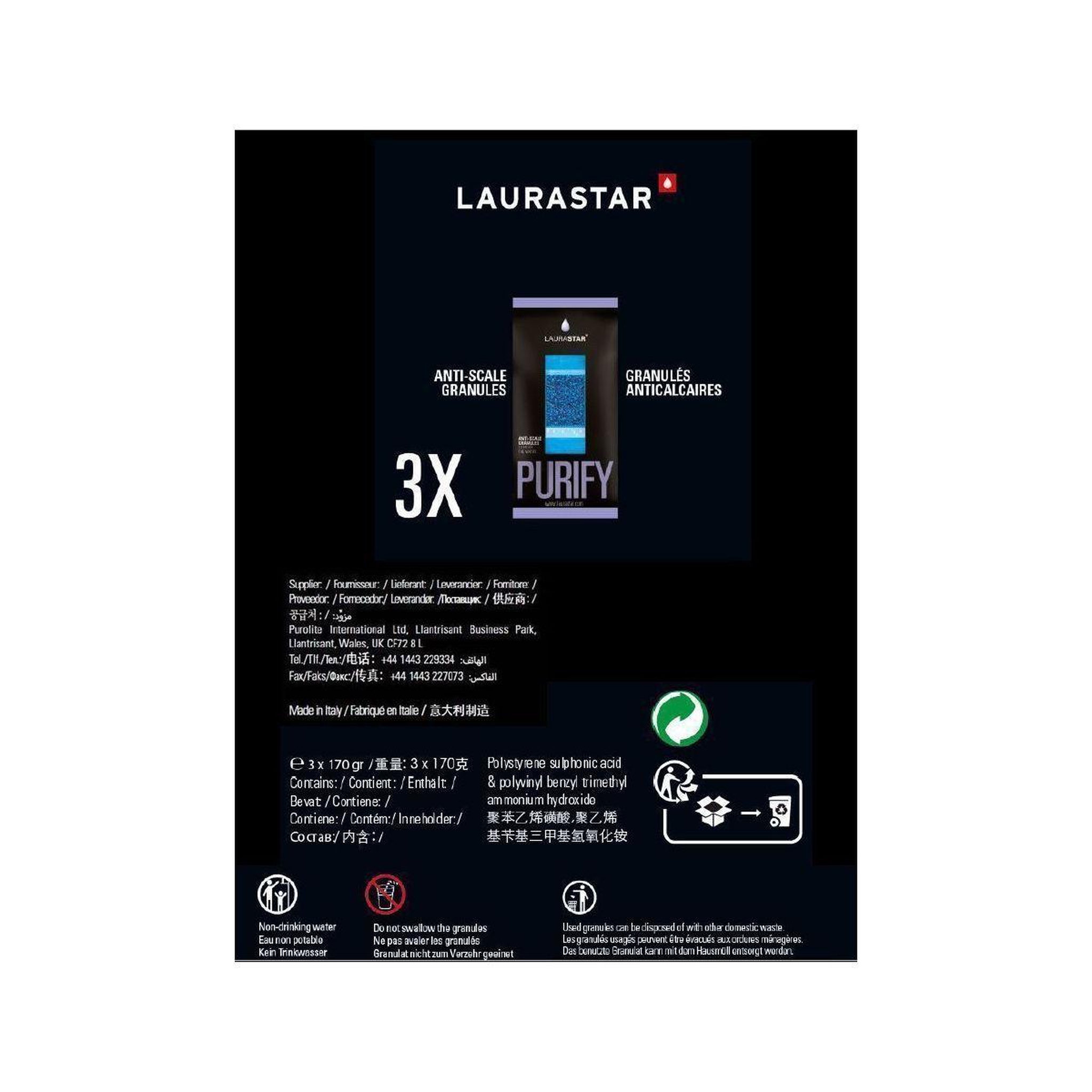 Voir la diapositive 4 : LAURASTAR Filtre anti-calcaire pour centre de repassage S et GO