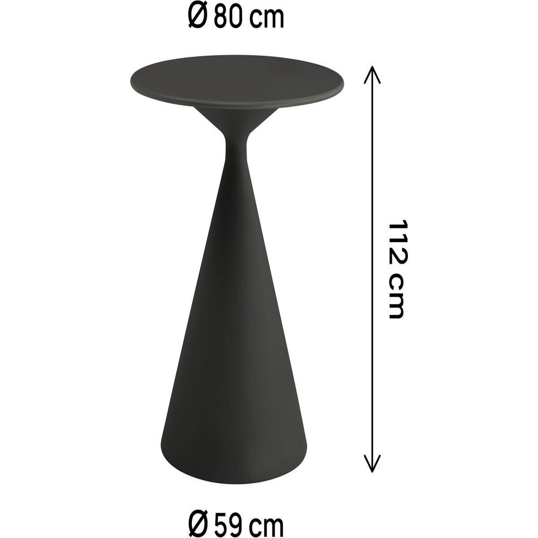 Voir la diapositive 3 : Habitat et Jardin Table haute bistro de jardin ⌀80 cm  Néora  - Noir