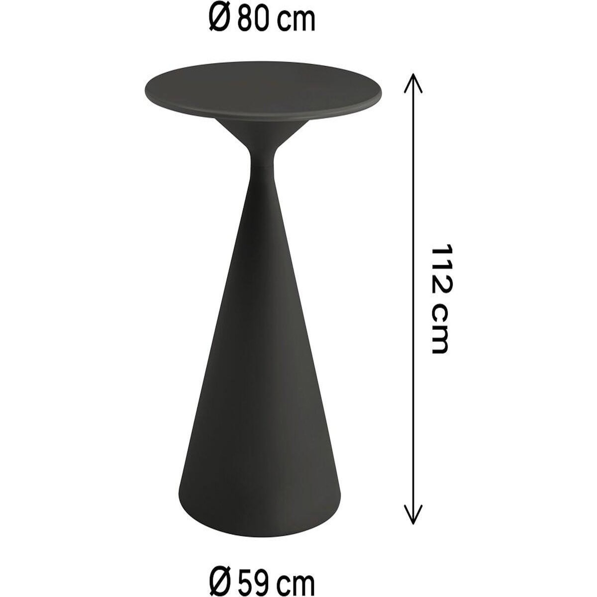 Habitat et Jardin Table haute bistro de jardin ⌀80 cm  Néora  - Noir