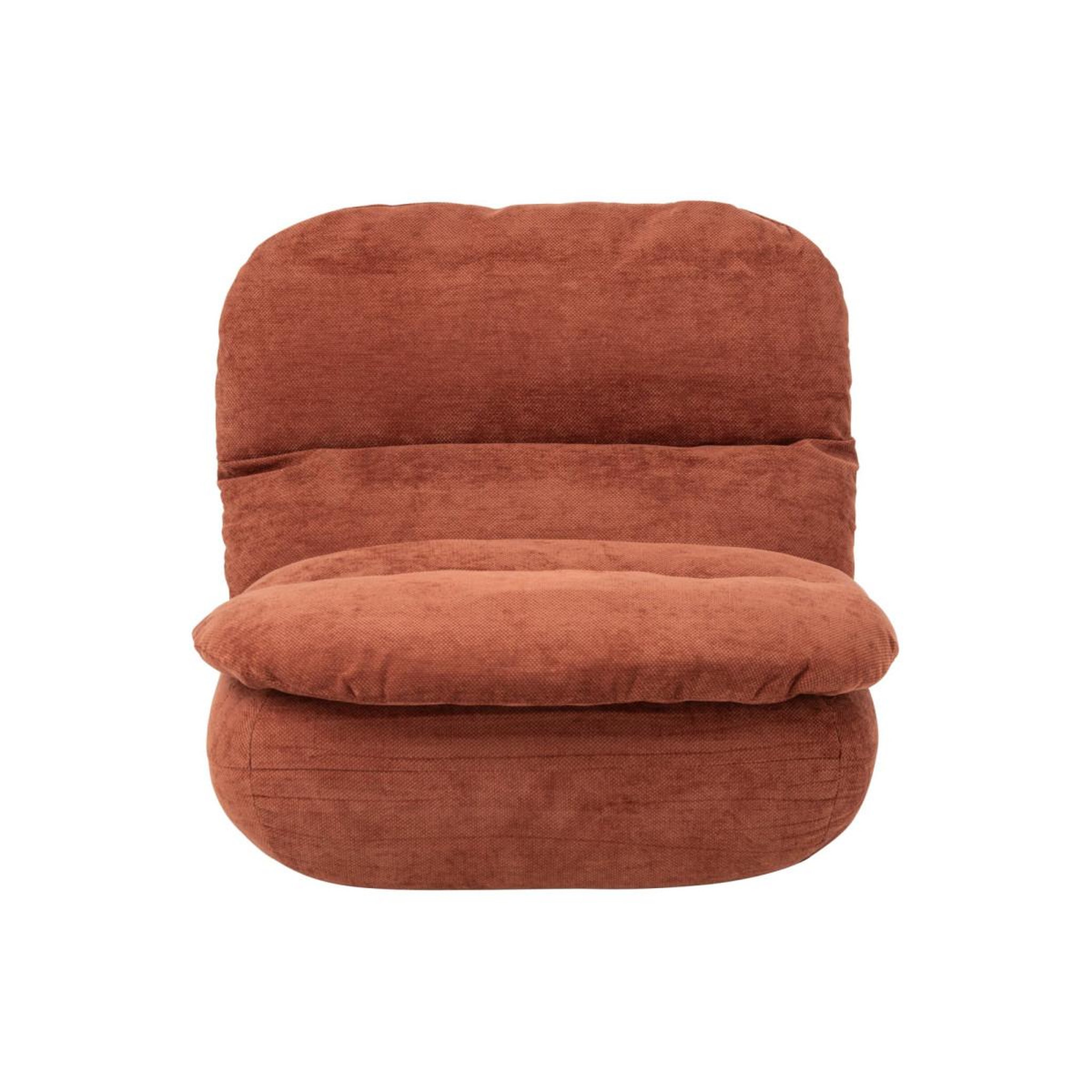 Voir la diapositive 2 : J-LINE Chauffeuse moelleuse  mellow  100cm rouille