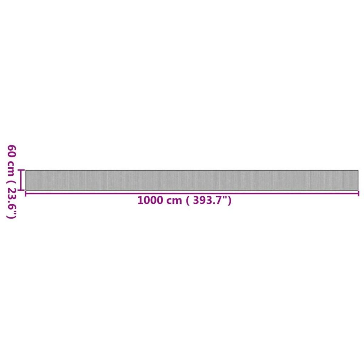 VIDAXL Tapis rectangulaire naturel 60x1000 cm bambou