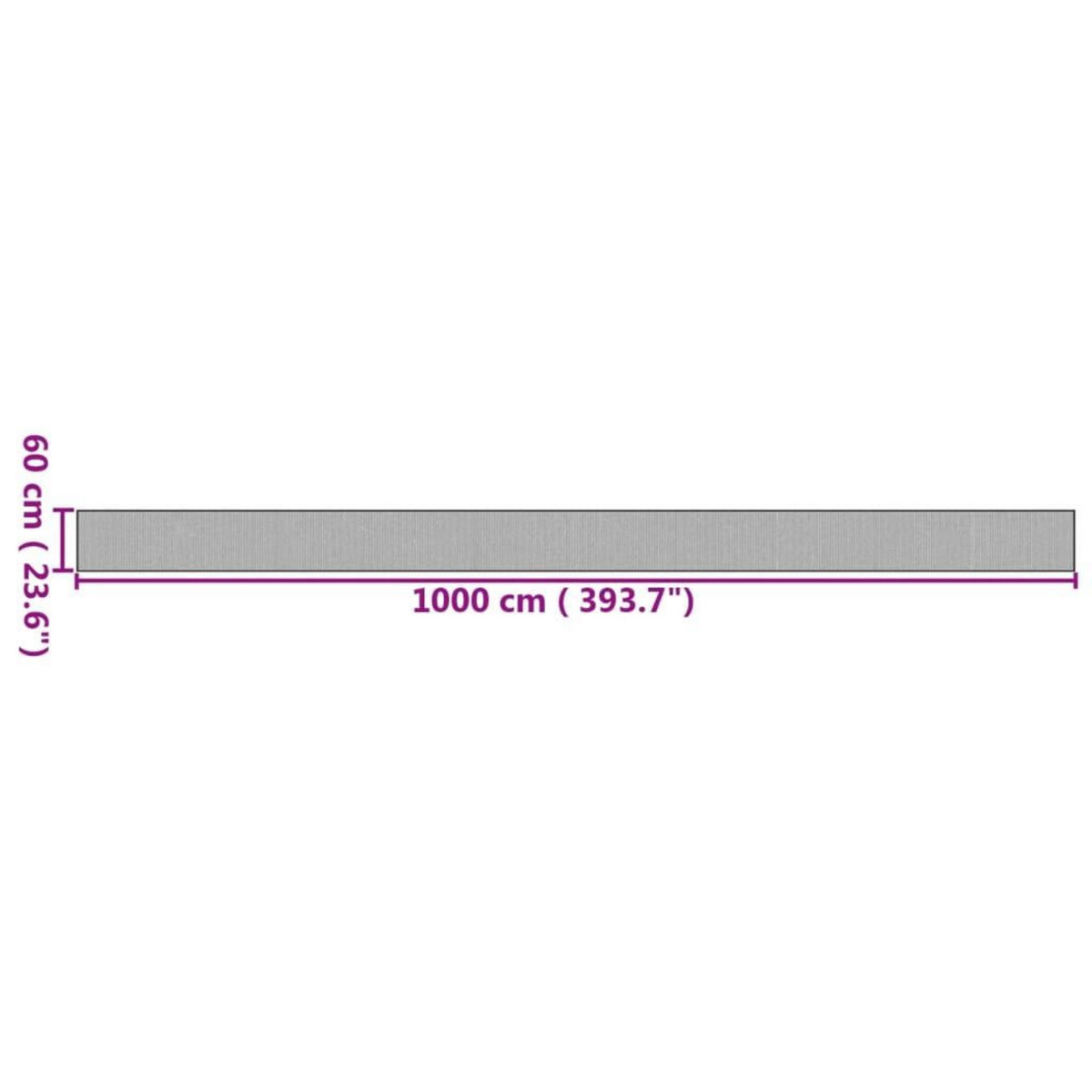 VIDAXL Tapis rectangulaire naturel 60x1000 cm bambou