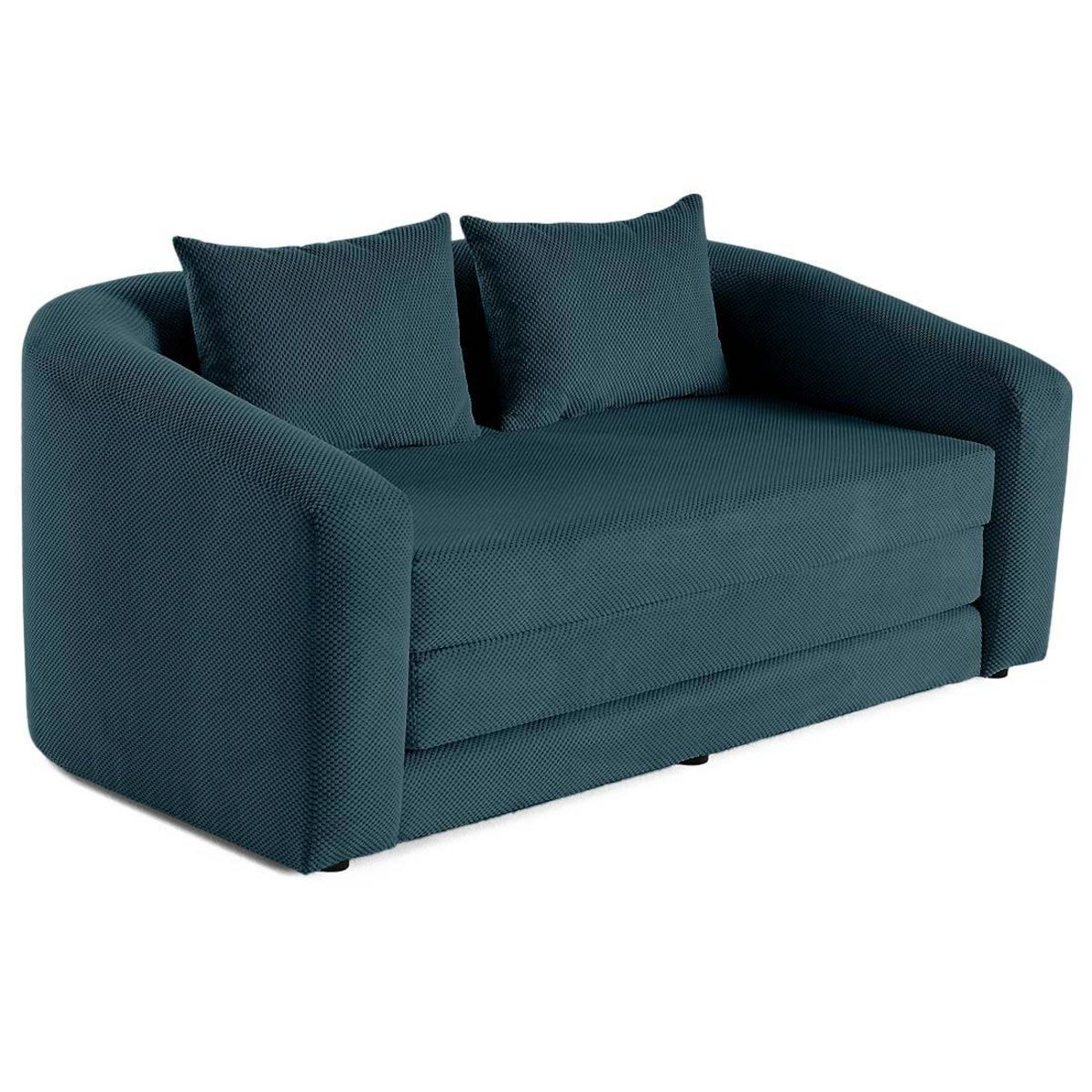 BEST MOBILIER Nuvia - canapé convertible déplimousse 2 places en velours texturé