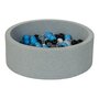  Piscine à balles Aire de jeu + 200 balles noir, blanc, transparent, gris, bleu clair