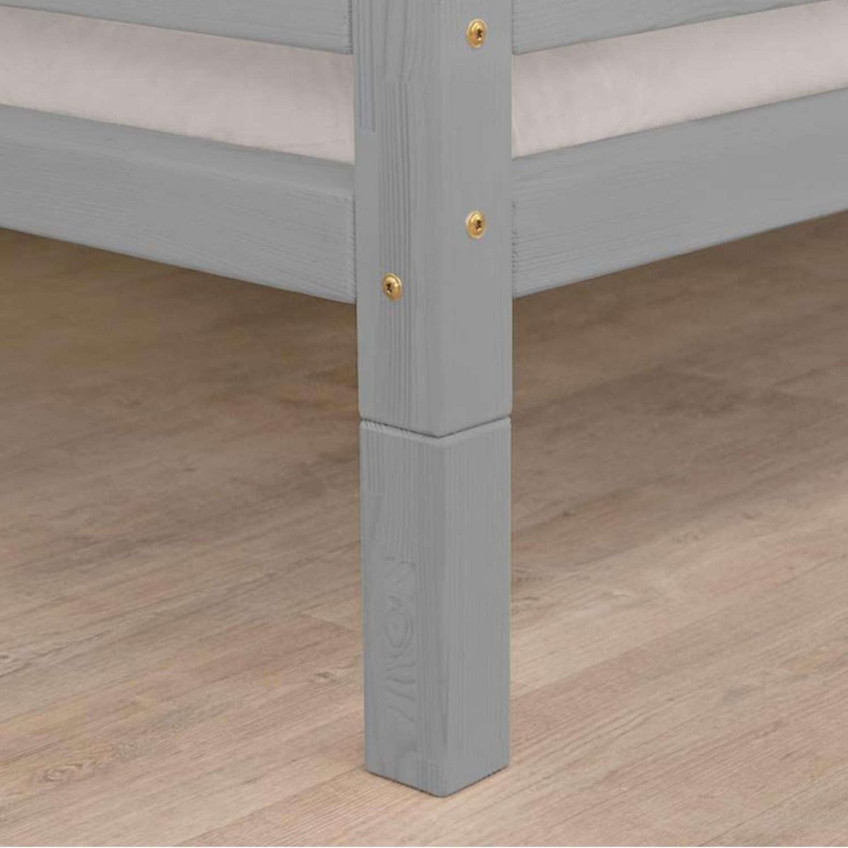 Youdoit 4 Pieds réhausseurs de lit - blanc 20 cm pour largeur lit 120 cm