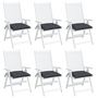 Voir la diapositive 4 : VIDAXL Coussins de chaise lot de 6 anthracite 40x40x7 cm