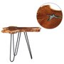 Voir la diapositive 1 : VIDAXL Table basse 70x45 cm Bois de teck massif et polyresine
