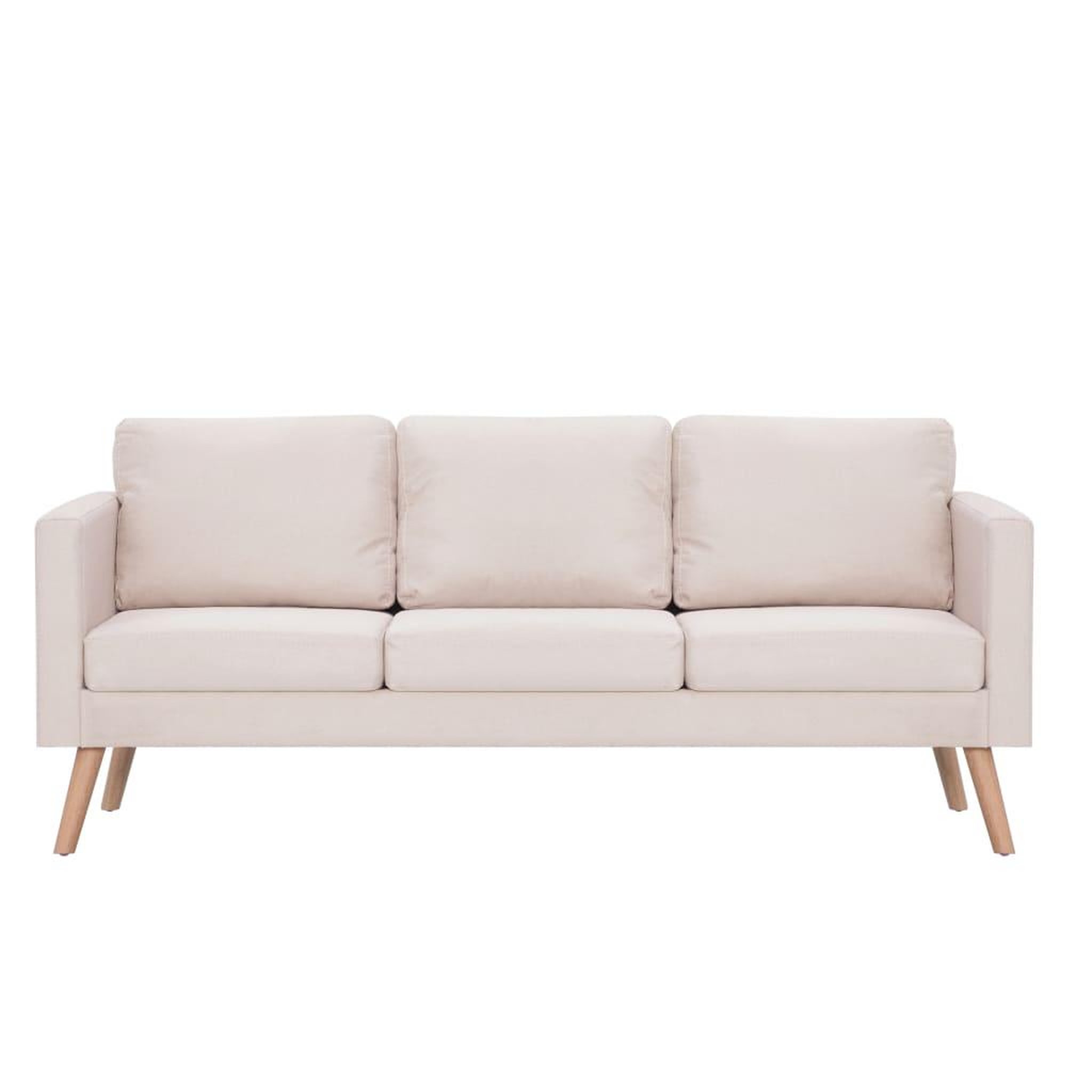 Voir la diapositive 4 : VIDAXL Ensemble de canape 2 pcs tissu creme