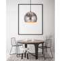 Voir la diapositive 2 : Paris Prix Lampe Suspension Design  Factory Style  27cm Argent