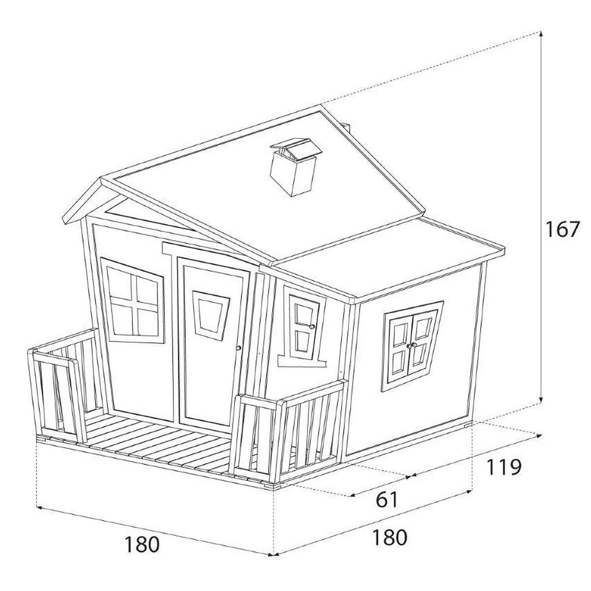 AXI Cabane de jardin pour enfant - Bois - H1.67m - LISA