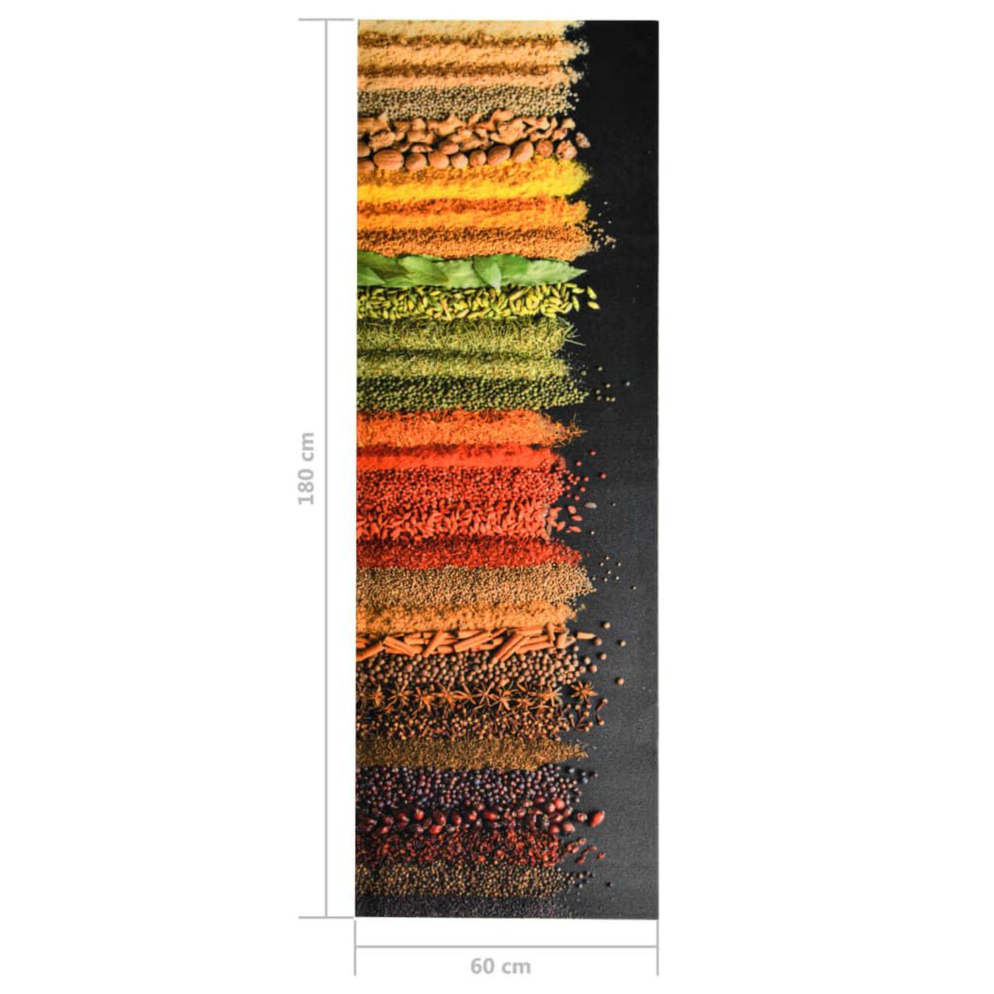 Voir la diapositive 6 : VIDAXL Tapis de sol de cuisine lavable Epice 60x180 cm