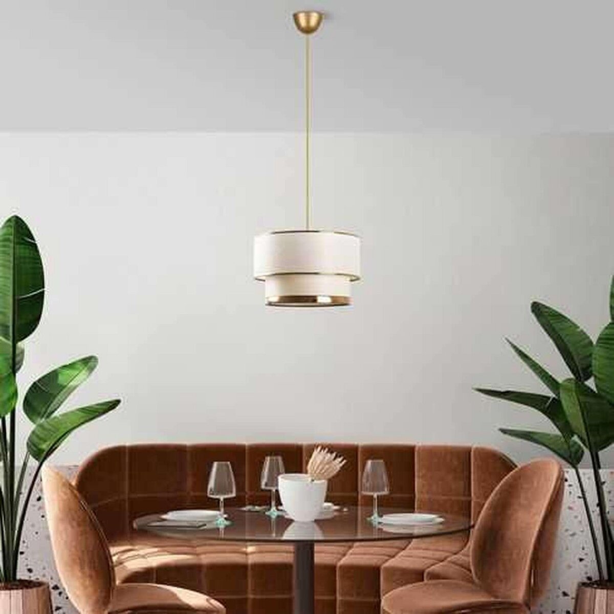 TOILINUX Suspension Ephèse - Blanc et or