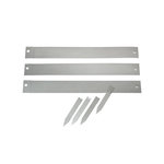 NATURE 3 bordures de jardin acier galvanisé avec 4 ancres incluses, 3 lattes de 91,4  x H10,2 cm soit 2,64 m, gris