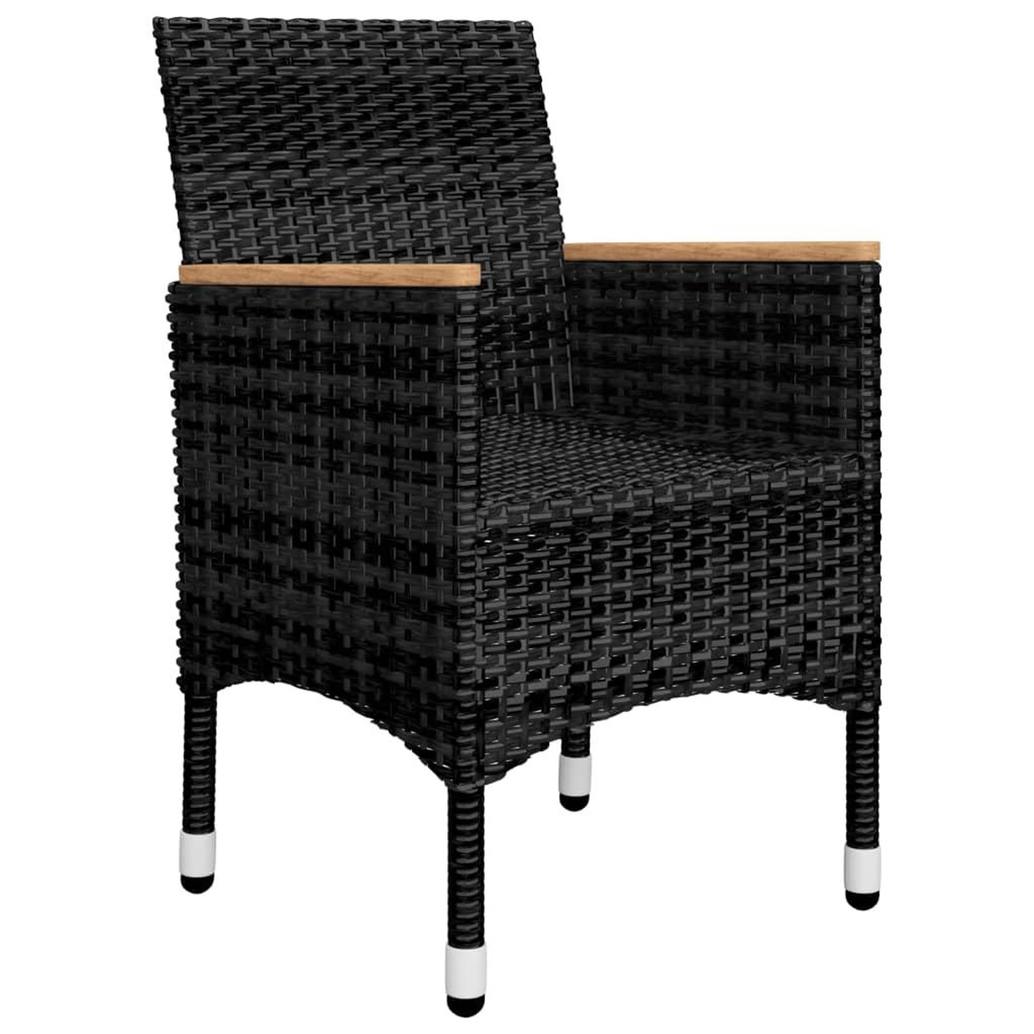 Voir la diapositive 5 : VIDAXL Ensemble a manger de jardin 3 pcs Noir