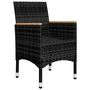 Voir la diapositive 5 : VIDAXL Ensemble a manger de jardin 3 pcs Noir