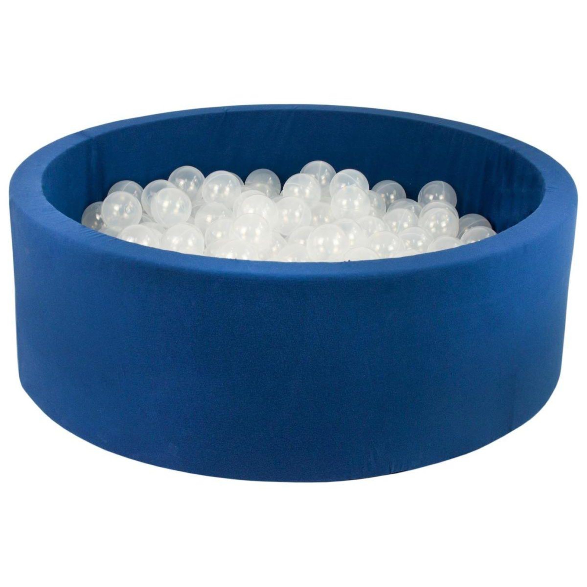 VELINDA Piscine à balles + 300 balles, bleu marine — transparent