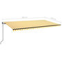 Voir la diapositive 6 : VIDAXL Auvent retractable automatique 600x350 cm Jaune et blanc