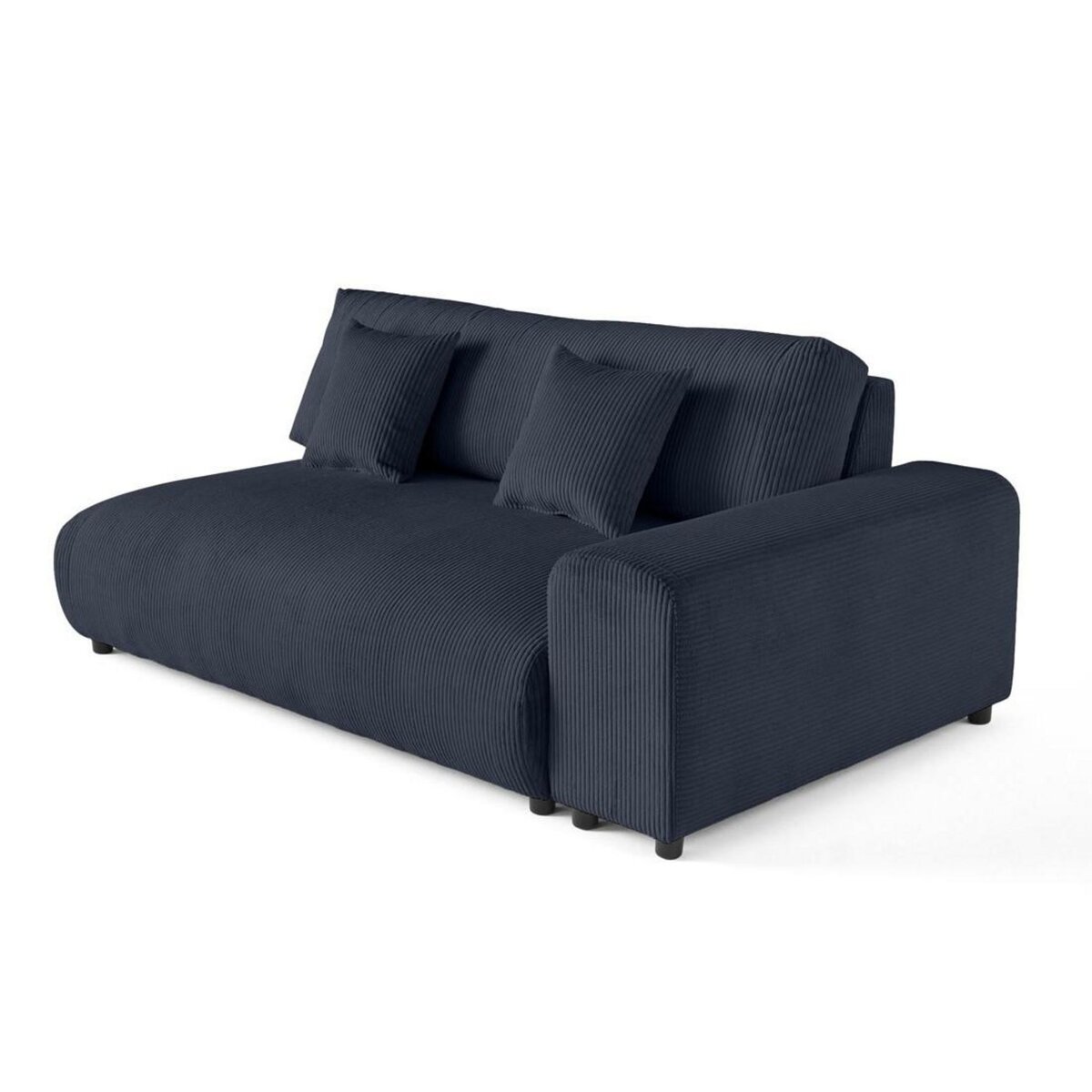 LISA DESIGN Garance - module d'assise 3 places avec accoudoir droit - en velours côtelé