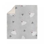 SOLEIL D'OCRE Plaid polaire sherpa microfibre imprimé 110x170 cm ANAIS gris, par Soleil d'ocre