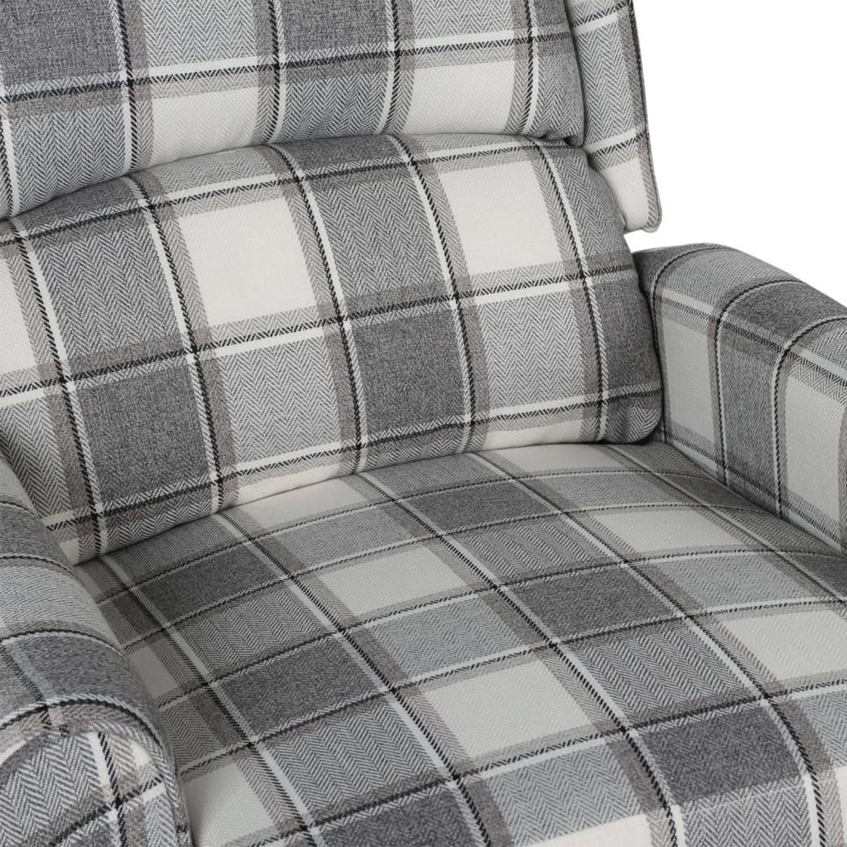 VIDAXL Fauteuil inclinable Gris blanc Tissu