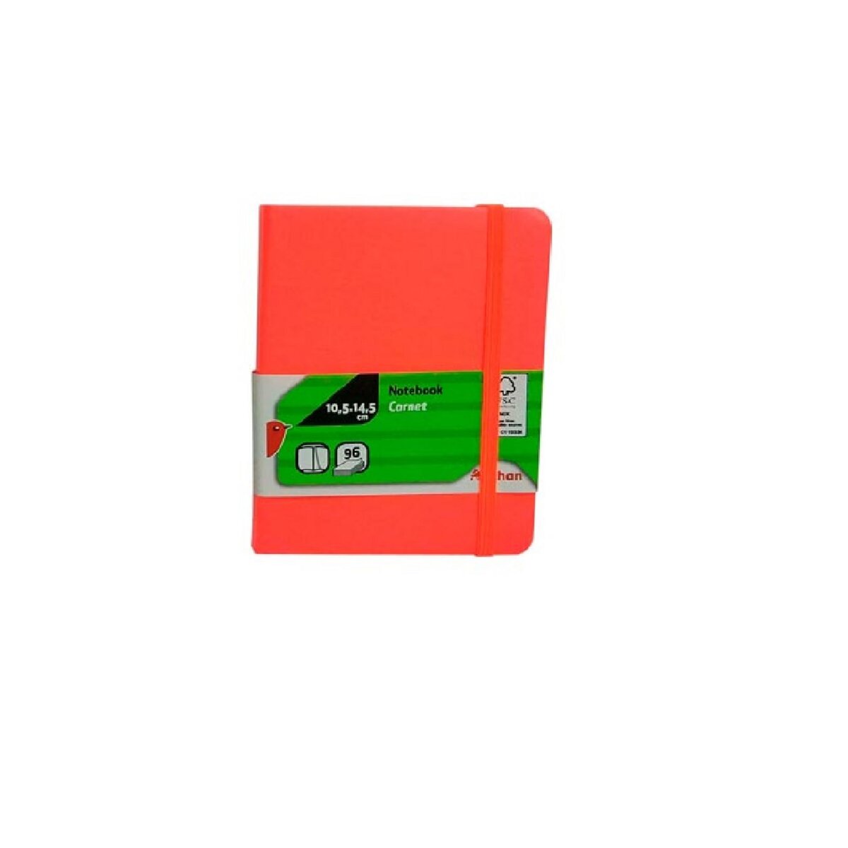 AUCHAN Cahier Notebook A6 - 96 pages - Fluo - Orange