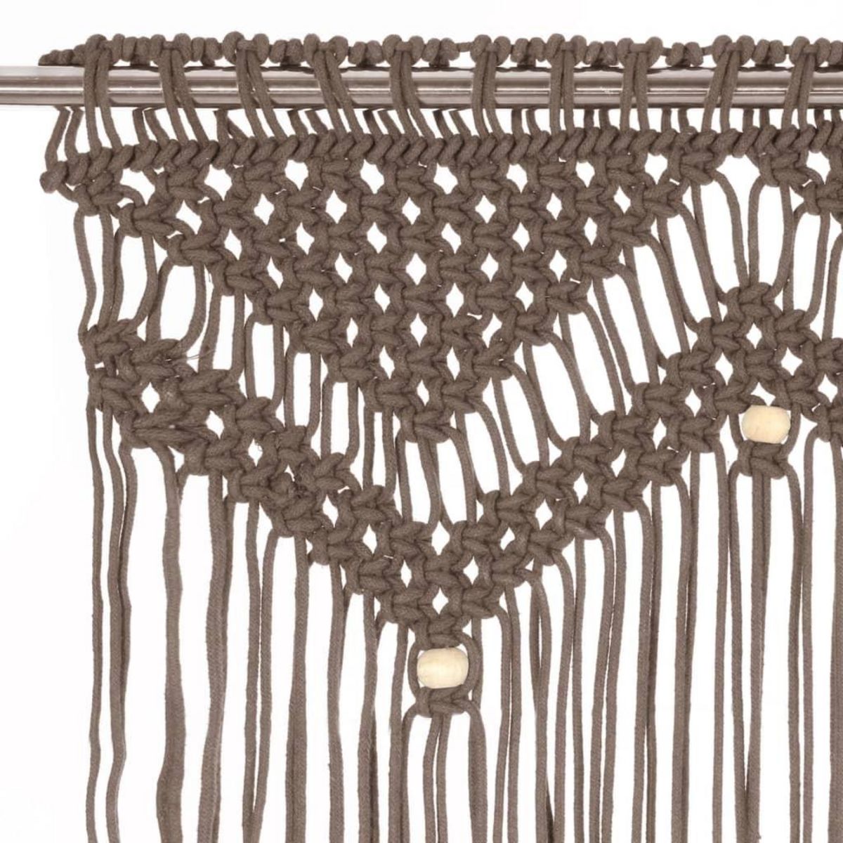 VIDAXL Rideau en macrame Taupe 140x240 cm Coton