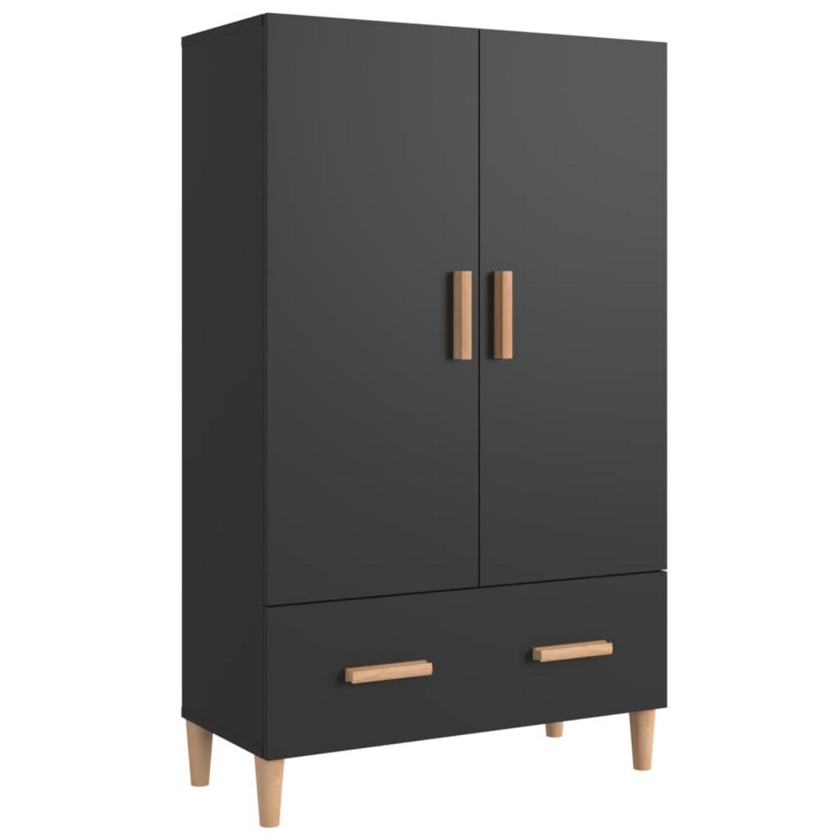 VIDAXL Buffet haut noir 70x31x115 cm bois d'ingenierie