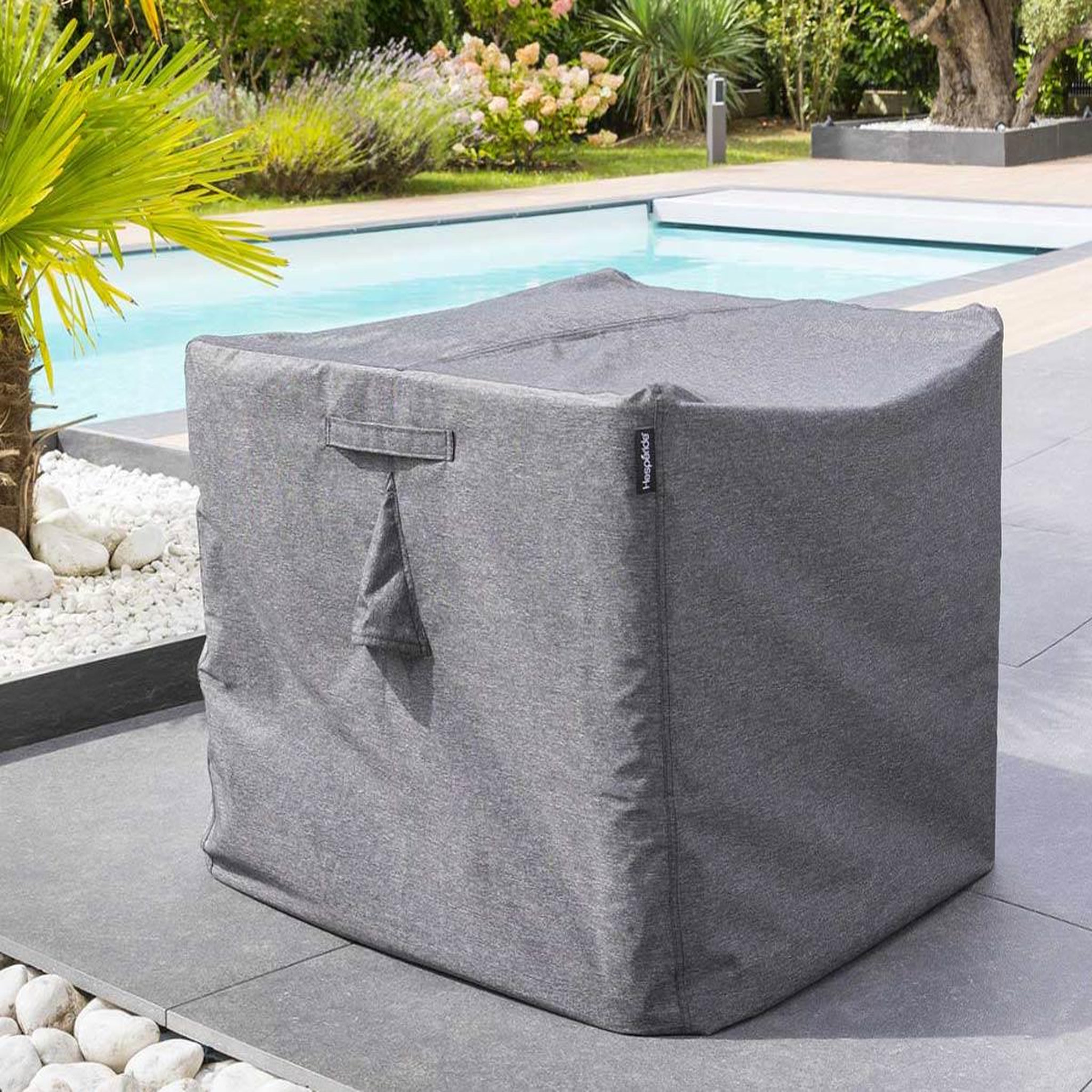 HESPERIDE Housse pour table rectangulaire extérieure hambo xl gris - 308 x 190 x 80 cm - hespéride