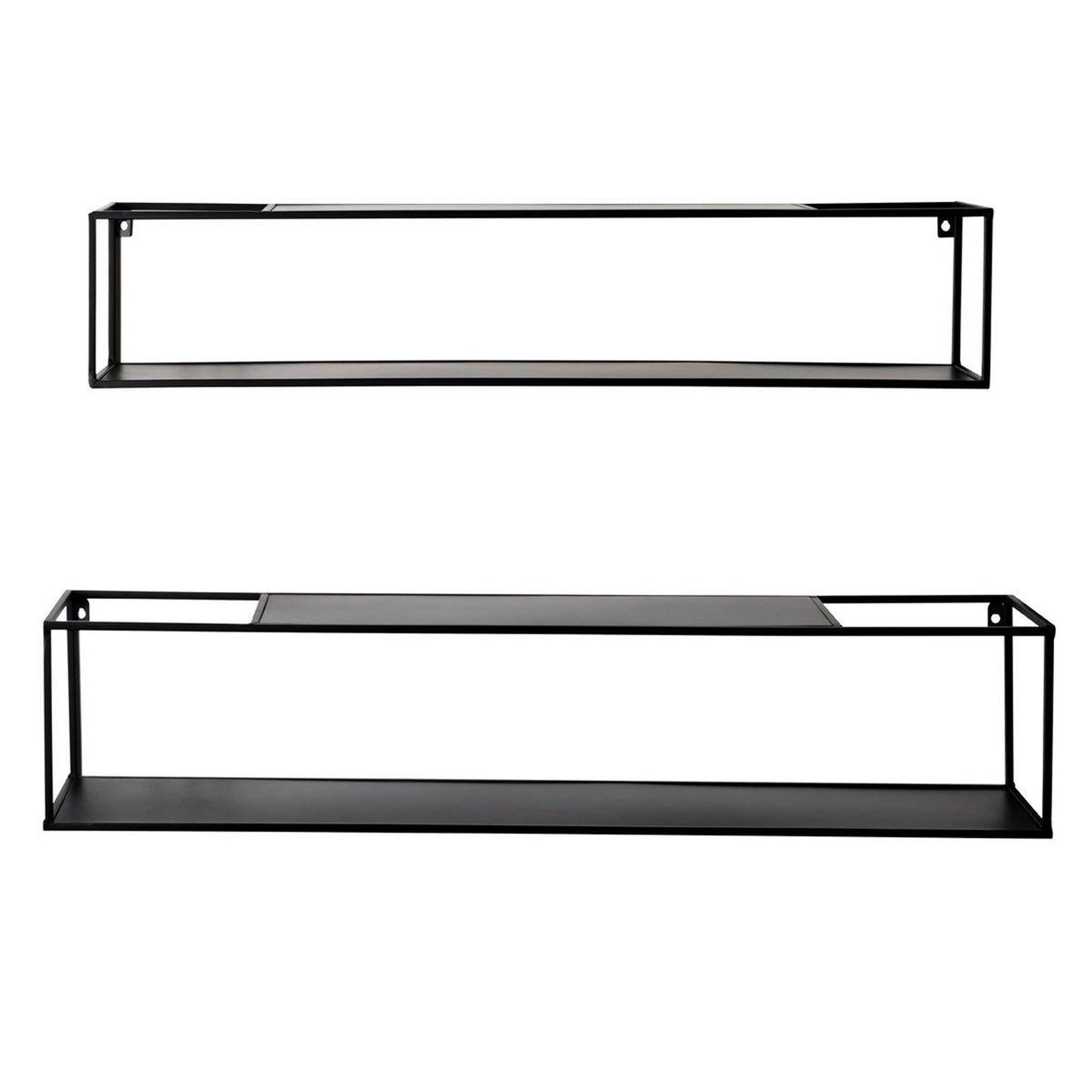 Paris Prix Lot de 2 étagères murales  tablettes  95cm noir
