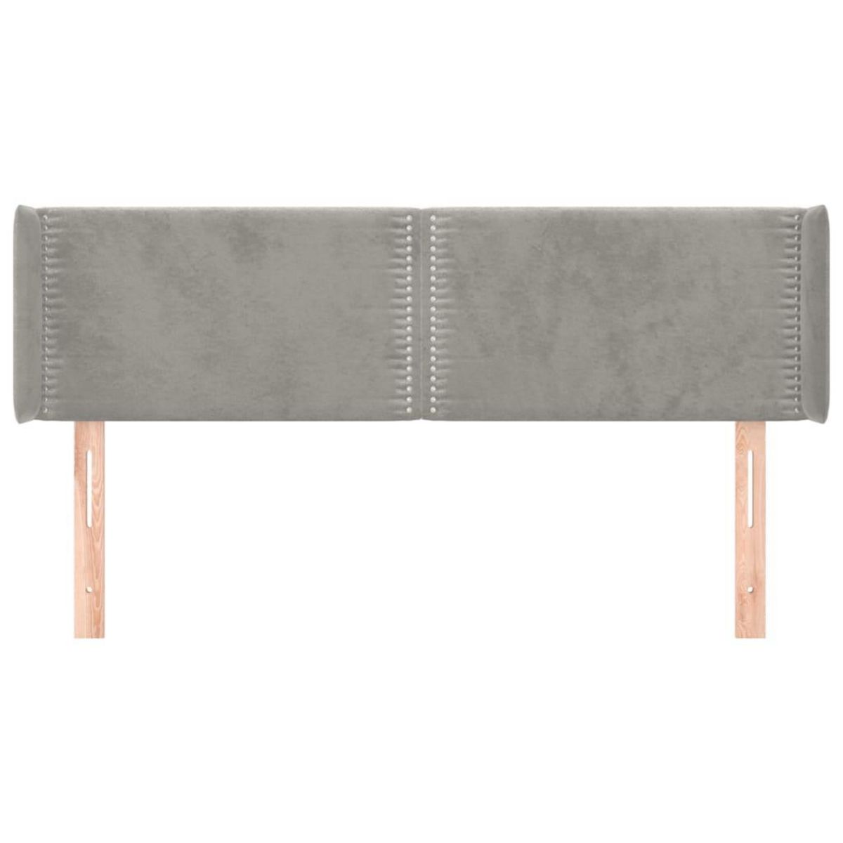 VIDAXL Tete de lit avec oreilles Gris clair 147x16x78/88 cm Velours