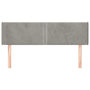 Voir la diapositive 3 : VIDAXL Tete de lit avec oreilles Gris clair 147x16x78/88 cm Velours
