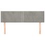 Voir la diapositive 3 : VIDAXL Tete de lit avec oreilles Gris clair 147x16x78/88 cm Velours
