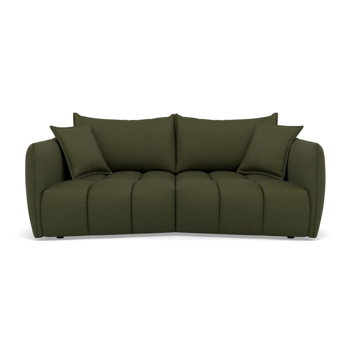 LISA DESIGN Cassiopee - canapé droit 3 places assise profonde en tissu texturé