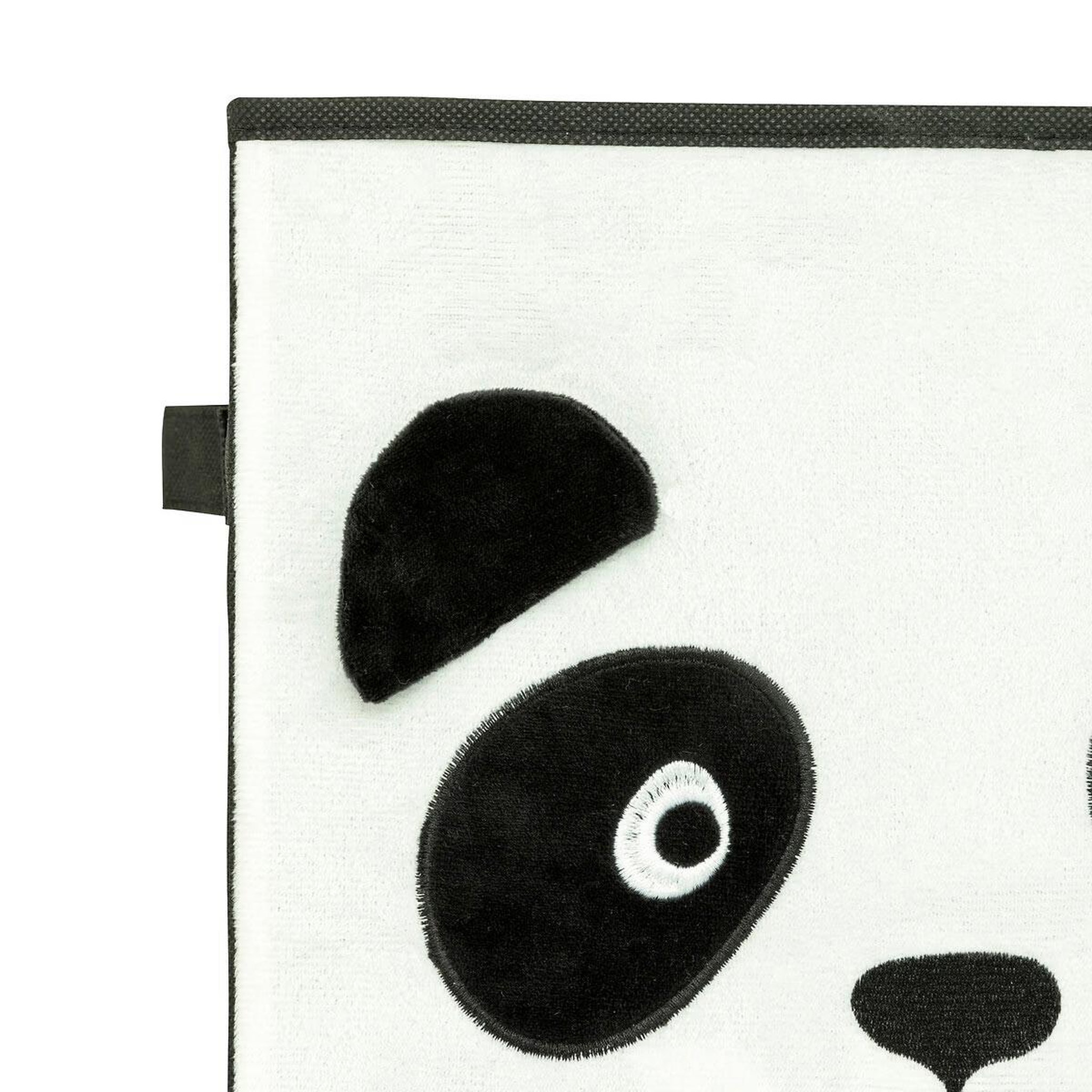 Voir la diapositive 3 : Atmosphera Kids Boîte de rangement pliable  panda  29x29cm noir & blanc