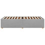 Voir la diapositive 5 : VIDAXL Cadre de lit sans matelas gris clair 90x190 cm tissu