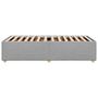 Voir la diapositive 5 : VIDAXL Cadre de lit sans matelas gris clair 90x190 cm tissu