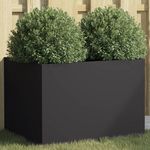 VIDAXL Jardiniere noir 62x47x46 cm acier