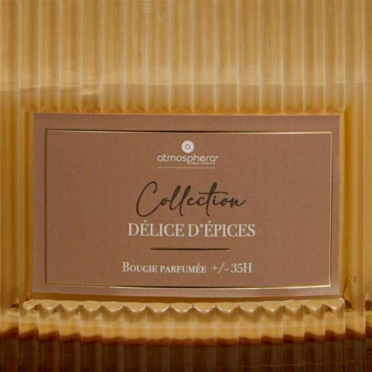 ATMOSPHERA Bougie Parfumée en Verre  Albie  635g Délice d'Épices