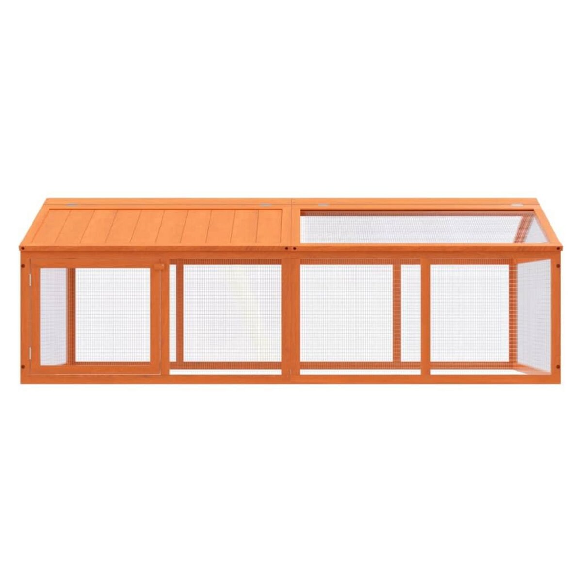 VIDAXL Enclos animaux marron 200x112,5x74 cm bois massif de pin