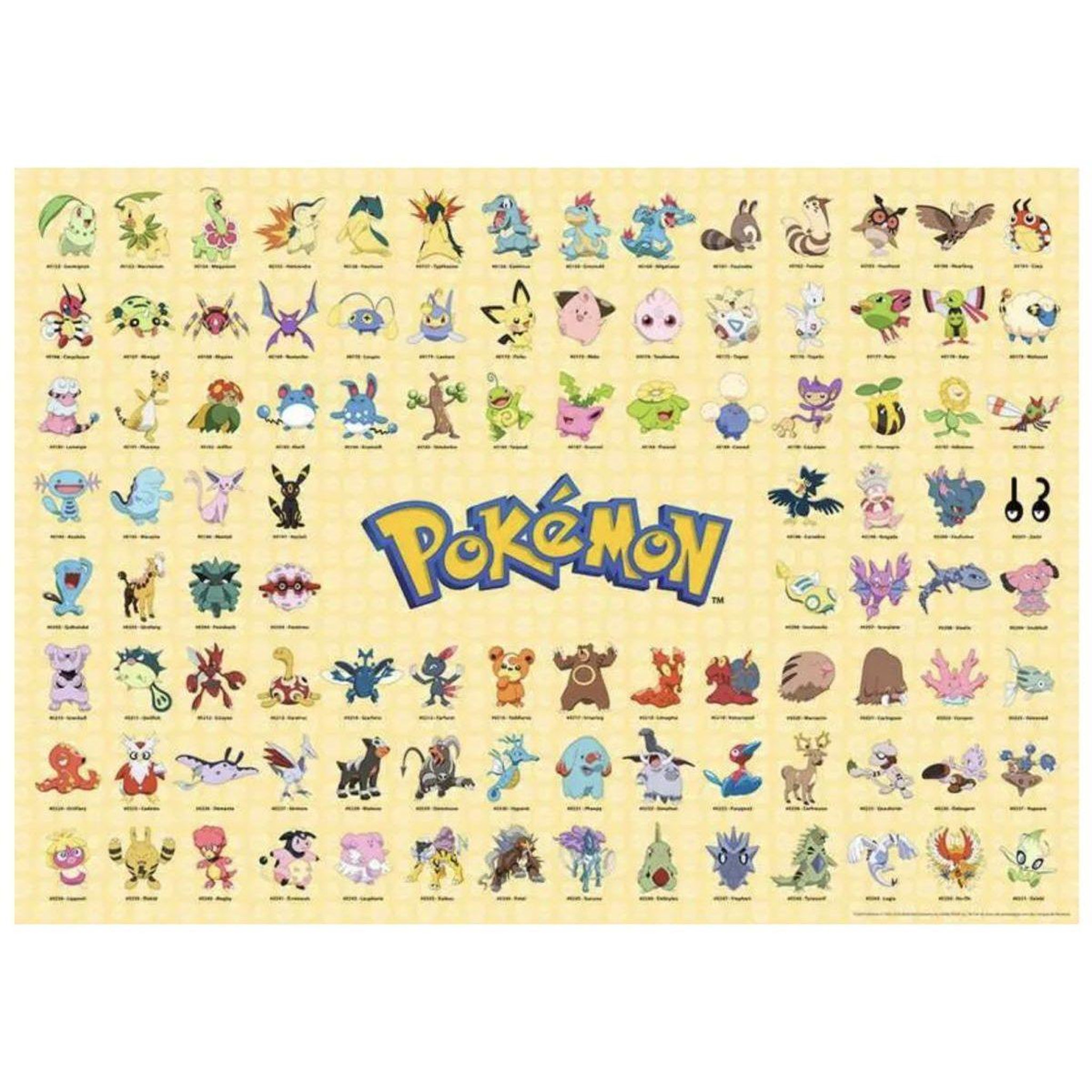 Voir la diapositive 2 : RAVENSBURGER Puzzles Adultes 1000 pieces - Pokemon - Pokedex de la region de Johto