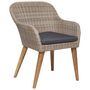 Voir la diapositive 2 : VIDAXL Chaises d'exterieur et coussins lot de 2 Resine tressee Marron
