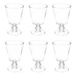 SECRET DE GOURMET Lot de 6 Verres à Vin  Elena  28cl Transparent
