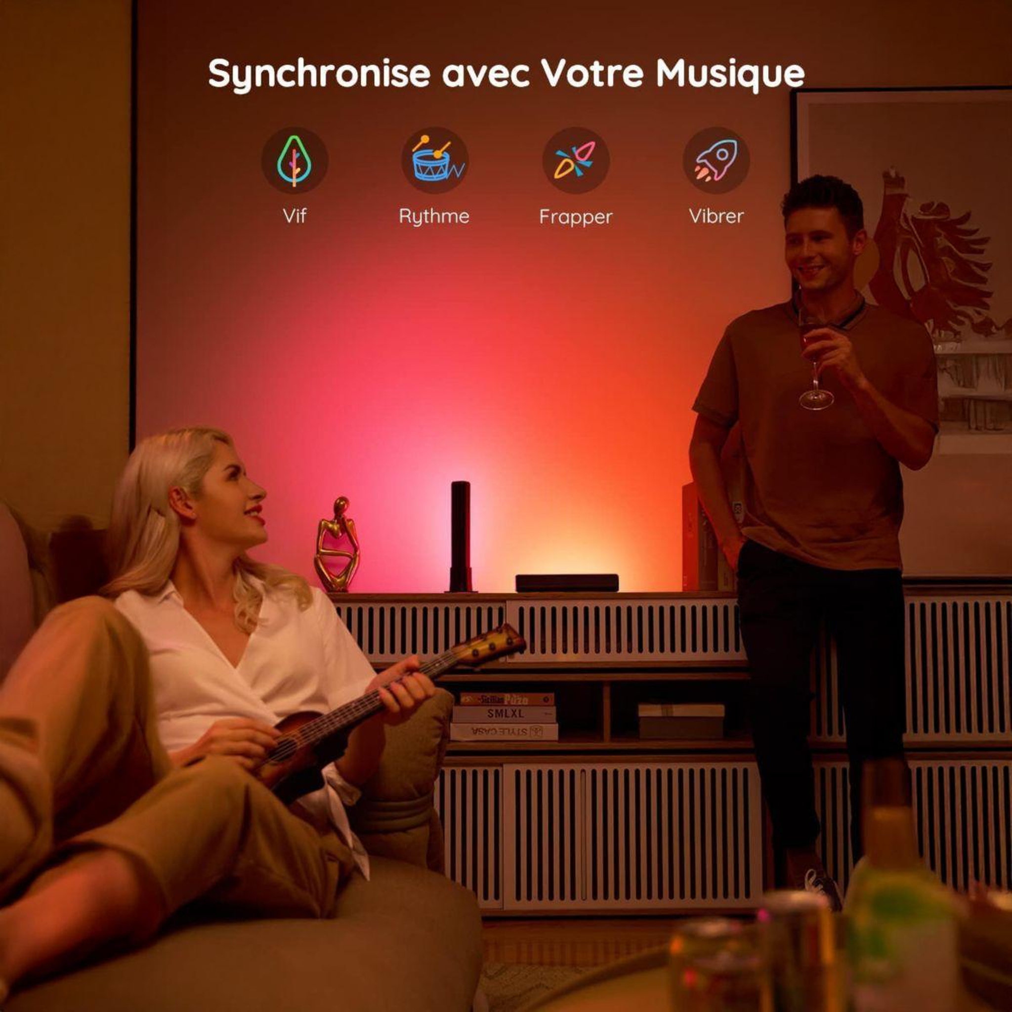 Voir la diapositive 5 : GOVEE Lampe connectée SMART GAMING LIGHT BARS FLOW