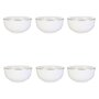 Voir la diapositive 1 : Paris Prix Lot de 6 Bols Déco  Liseré Doré  14cm Blanc