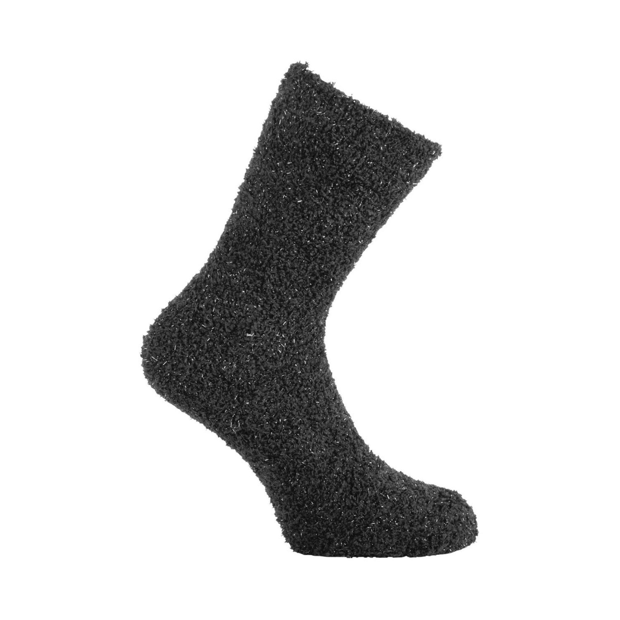 Voir la diapositive 2 : PIERRE CARDIN Lot de 4 paires de chaussettes femme en maille chenille lurex angela