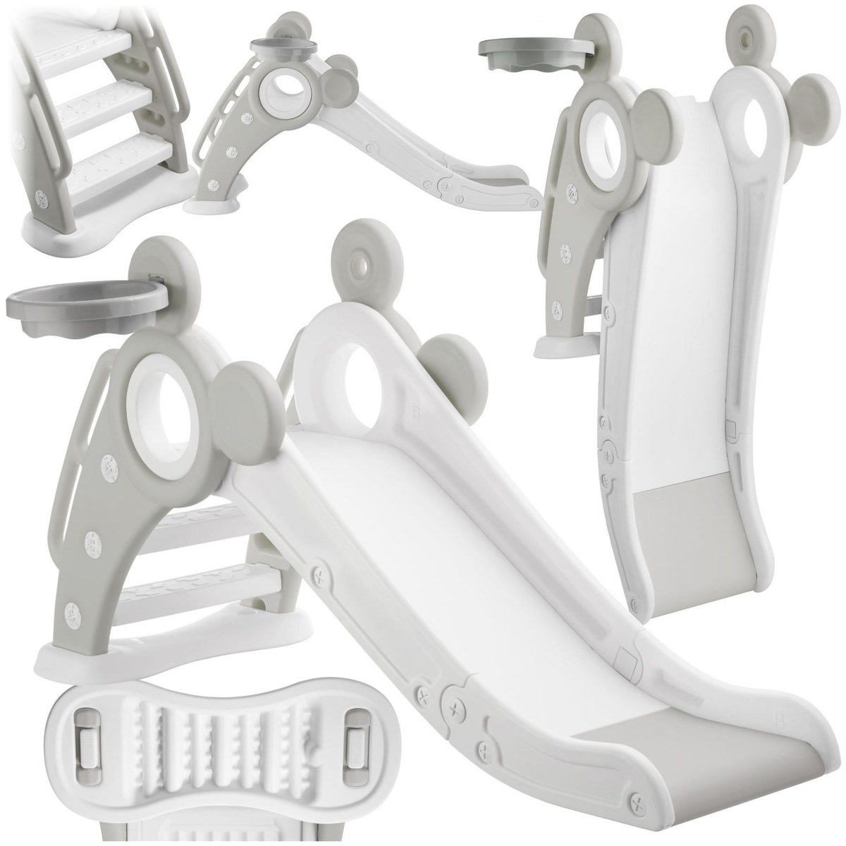 tectake Toboggan pour enfants à partir de 2 ans gris