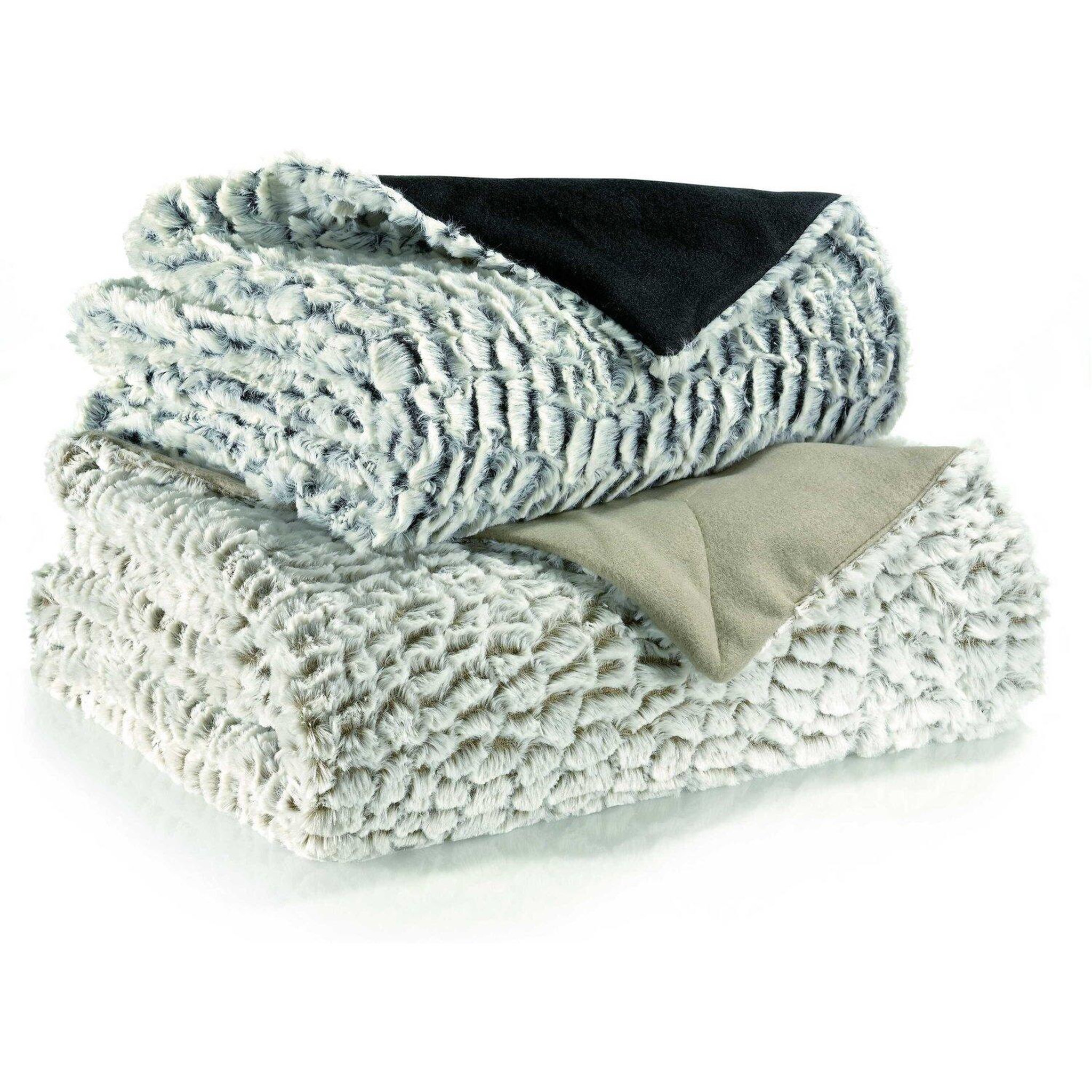 Les Ateliers du Linge Plaid 100%polyester. Coloris disponibles : Rose, Bleu, Gris, Marron, Blanc, Vert, Orange, Violet, Noir, Beige