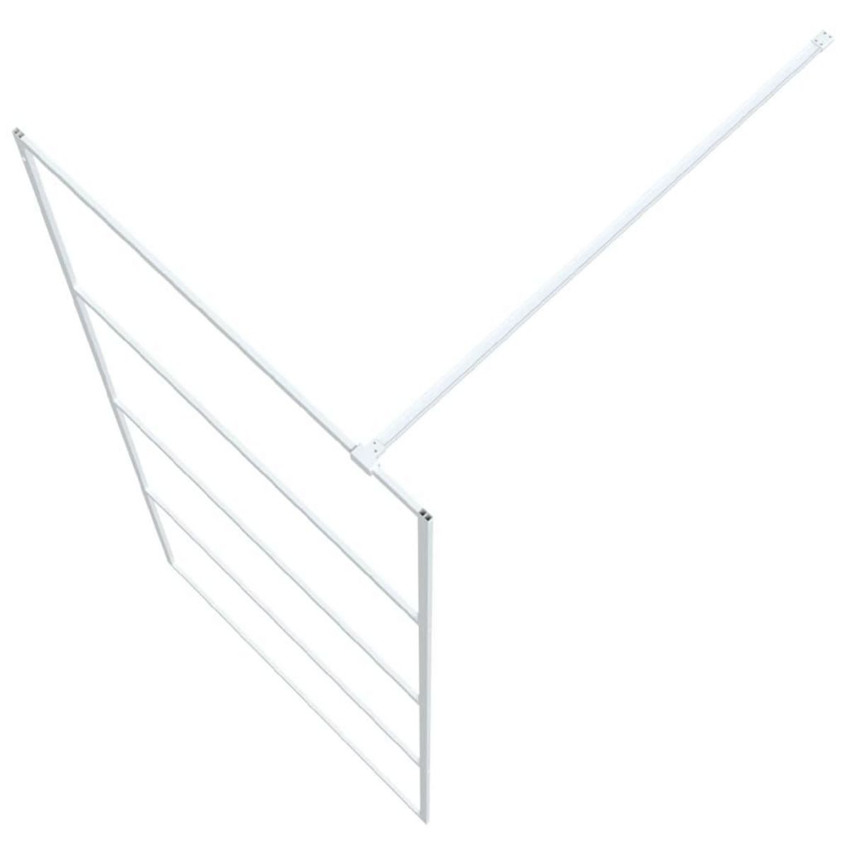 VIDAXL Paroi de douche Blanc 90x195 cm Verre ESG transparent