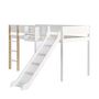Voir la diapositive 5 : MERAX Lit enfant mi hauteur 90x200cm pin coloris blanc+naturel