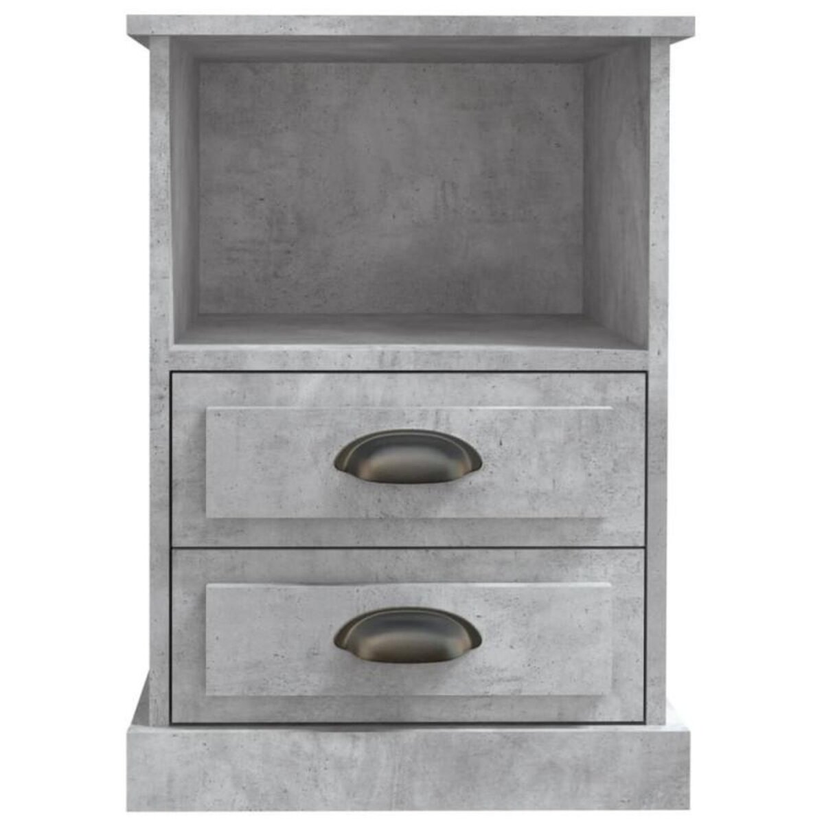 VIDAXL Table de chevet gris béton 43x36x60 cm
